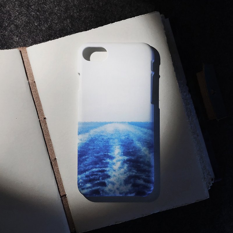 Sea waves. Matte Case( iPhone, HTC, Samsung, Sony, LG, OPPO) - เคส/ซองมือถือ - พลาสติก สีน้ำเงิน