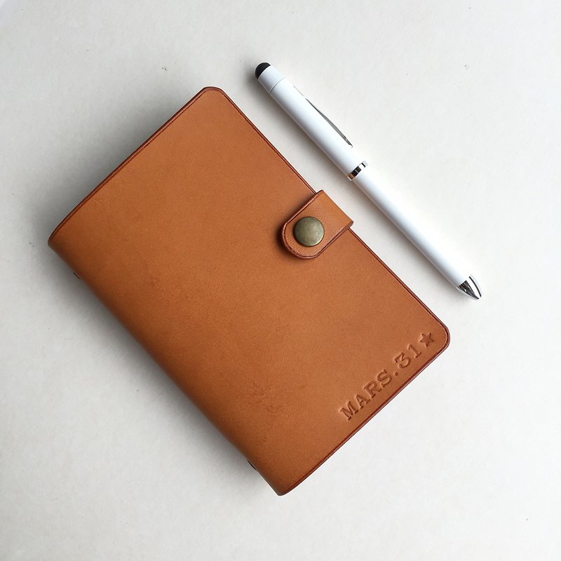 Star leather universal manual six-hole loose leaf // Maple Brown - Notebooks & Journals - Genuine Leather Brown