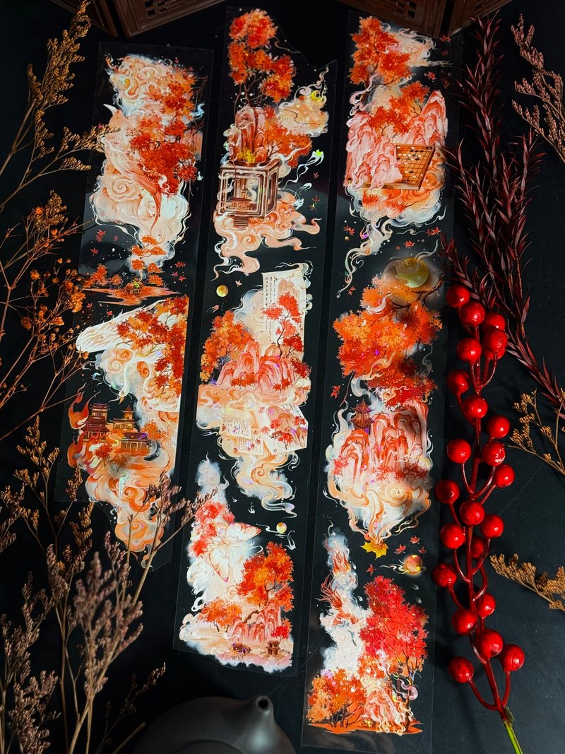 霜染風動 PET 紙膠帶 白墨貝殼光 10米卷 - 紙膠帶/和紙/PET - 塑膠 多色