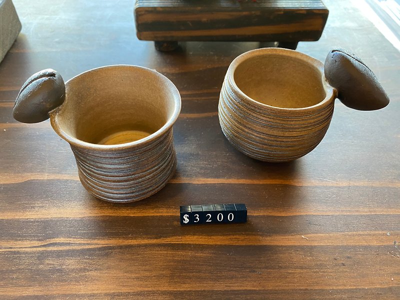 Big coffee and small coffee _ coffee cup (pair of cups) 20251-0000009 - ถ้วย - ดินเผา 
