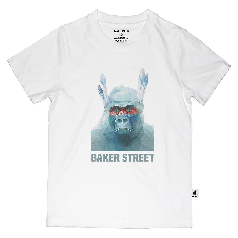 British Fashion Brand -Baker Street- King Kong Printed T-shirt for Kids - Tops & T-Shirts - Cotton & Hemp White