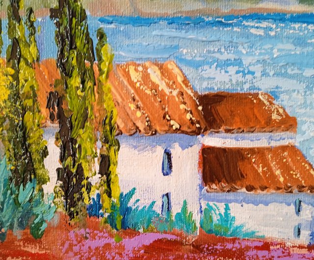 プロヴァンス絵画ラベンダー畑絵画オイルオリジナルアート 12*16