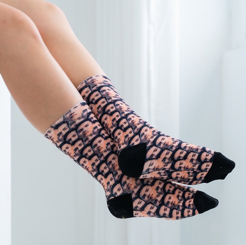 【客製化禮物】 搞笑禮物 聖誕襪 頭像襪子 滿到瀉款 - 襪子 - 其他人造纖維 