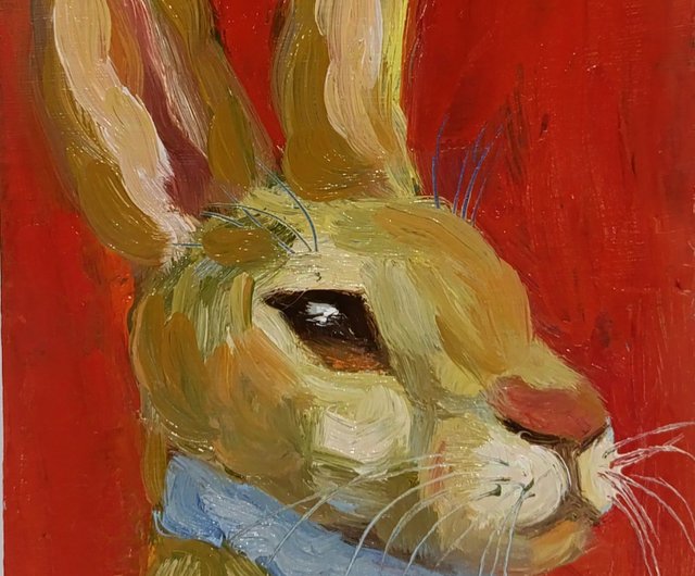 油絵 絵画【黒うさぎ】 油絵 絵画【黒うさぎ】 | HIROSHI1990