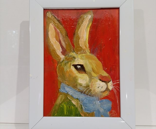油絵 絵画【黒うさぎ】 黒うさぎ】#油彩画 #芸術 #油絵 #絵 #アート #oilpainting #oil