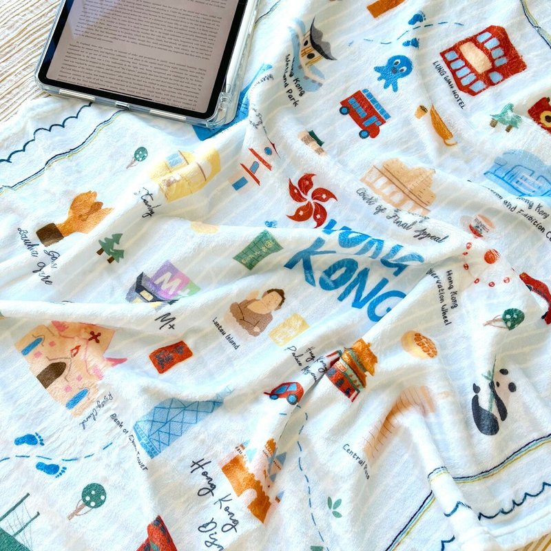 香港慢旅 HK journey系列 毛毯 沙發毯 蓋毯子 夏季空調毯子 - 棉被/毛毯 - 其他人造纖維 