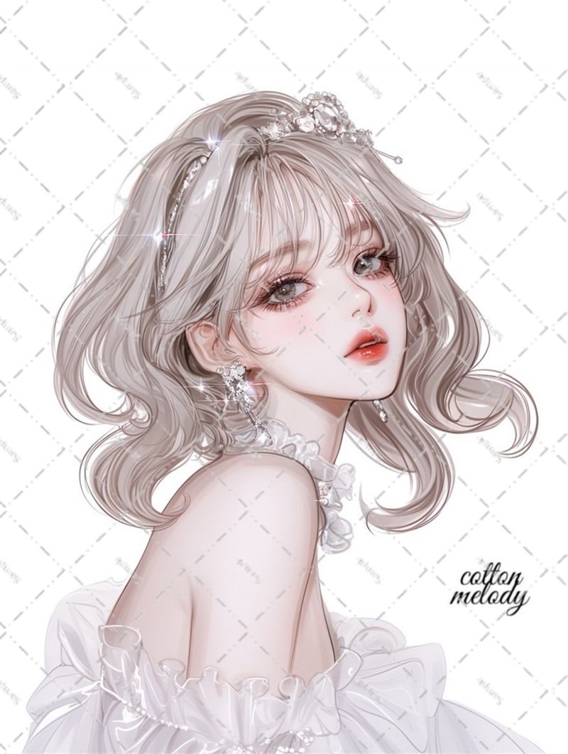 original sticker no.5777 人物ステッカー オリジナルステッカー 人物ステッカー 女の子ステッカー オリジナル人物ステッカー - 貼紙 - 紙 