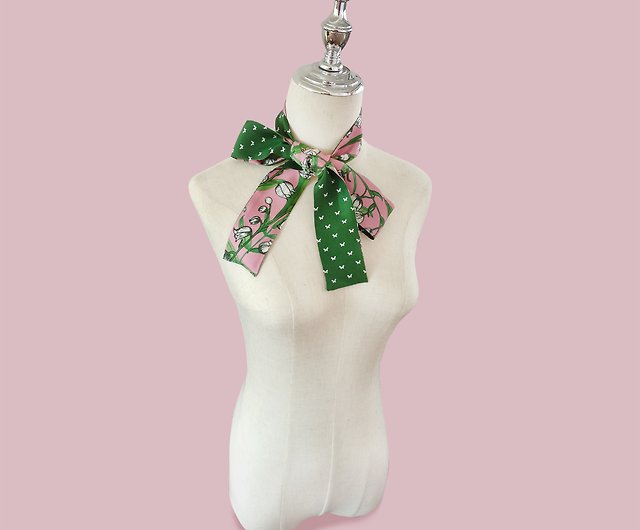 Butterfly Print Twilly Scarf