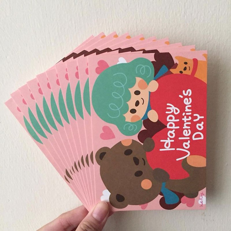Valentine's Day limited postcards group card (10 into) the final number - การ์ด/โปสการ์ด - กระดาษ สึชมพู