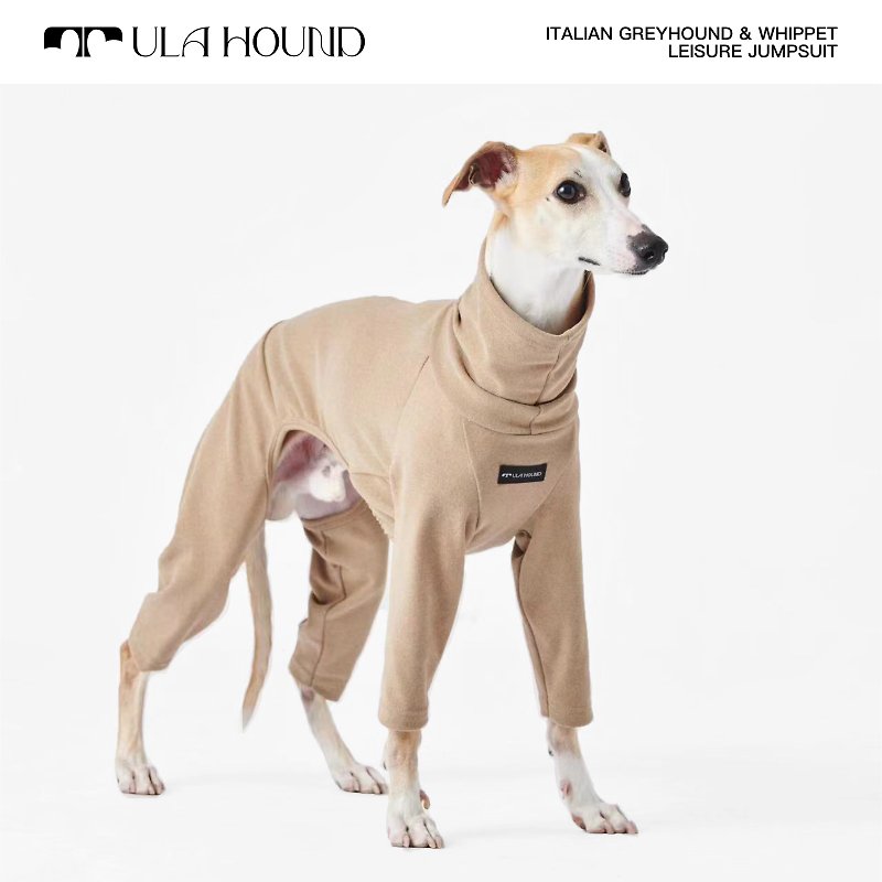 ITALIAN GREYHOUND & WHIPPET Dog Clothes Turtleneck Sweatshirt/Jumpsuit - ชุดสัตว์เลี้ยง - ผ้าฝ้าย/ผ้าลินิน หลากหลายสี