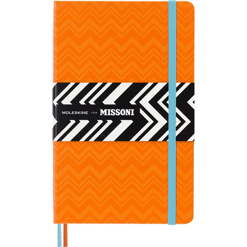 _勿上架_MOLESKINE MISSONI 聯名筆記本 鋸齒橘 L 型 橫線 - 筆記本/手帳 - 紙 橘色