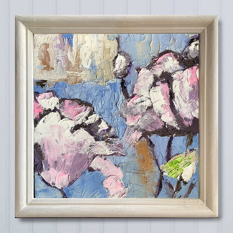 Abstract Flower Painting / Hand-painted oil painting /Home decoration/Framed art - 掛牆畫/海報 - 棉．麻 