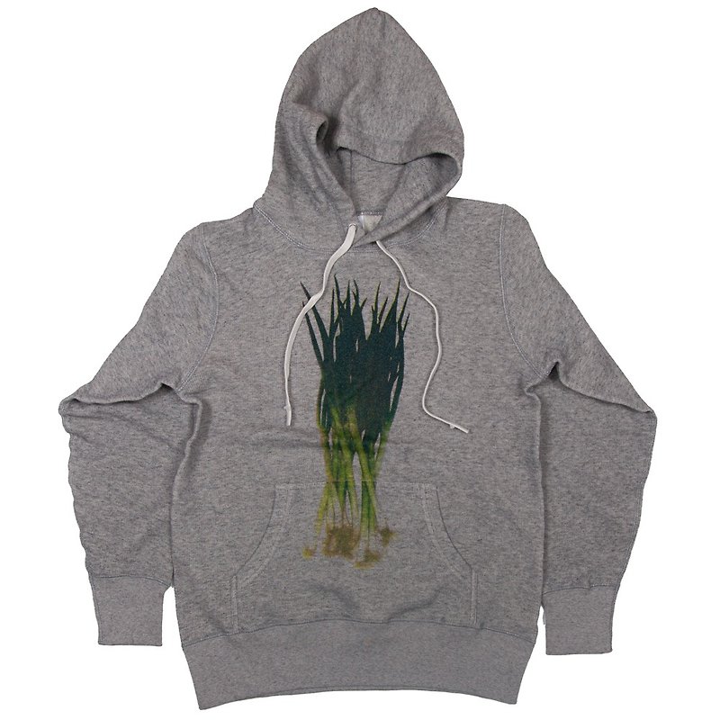 Long onion sweatshirt hoodie unisex S ~ XL size Tcollector - Unisex Hoodies & T-Shirts - Cotton & Hemp Gray