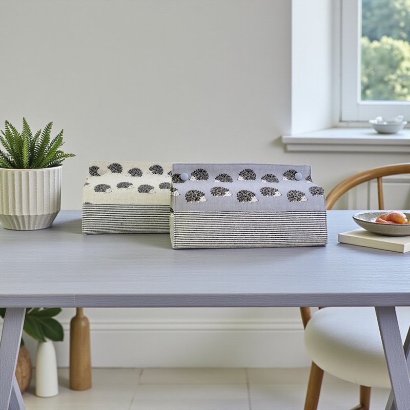 可愛小刺蝟面紙盒套 - 面紙盒 - 棉．麻 