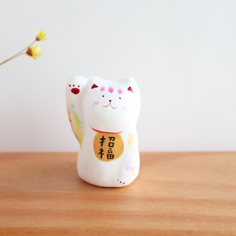 Beckoning Cat  colorful pink - Items for Display - Paper 