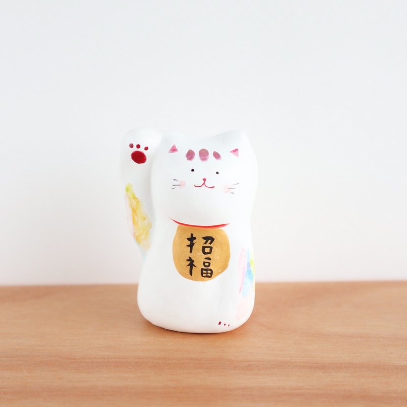 一点ものの優しさ 　 彩り招き猫　ピンク - 裝飾/擺設  - 紙 
