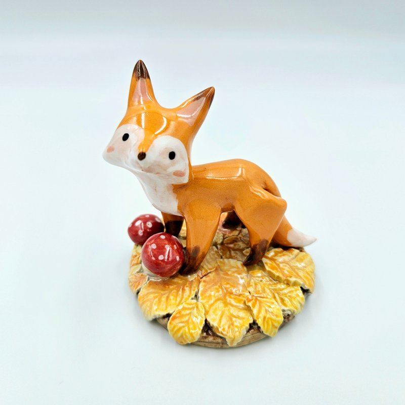 Fox in Autumn - Stuffed Dolls & Figurines - Pottery 