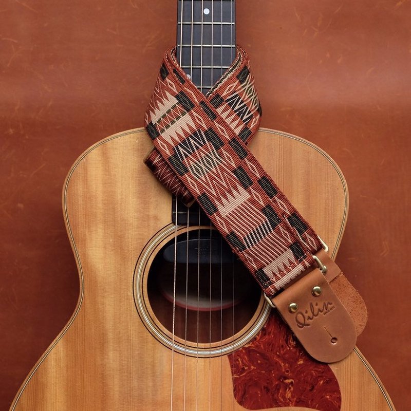 Brown Retro Guitar Strap - Guitars & Music Instruments - Genuine Leather Brown