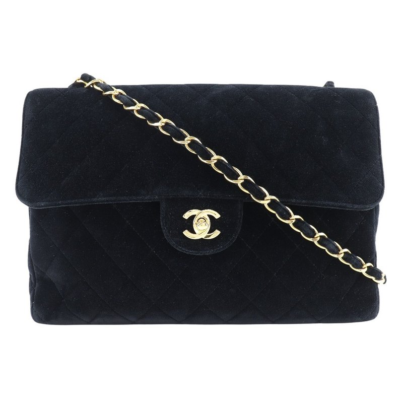 【日本直送】シャネル CHANEL チェーンショルダー ショルダーバッグ マトラッセ30 ベロア 黒【中古】 - 側背包/斜背包 - 棉．麻 