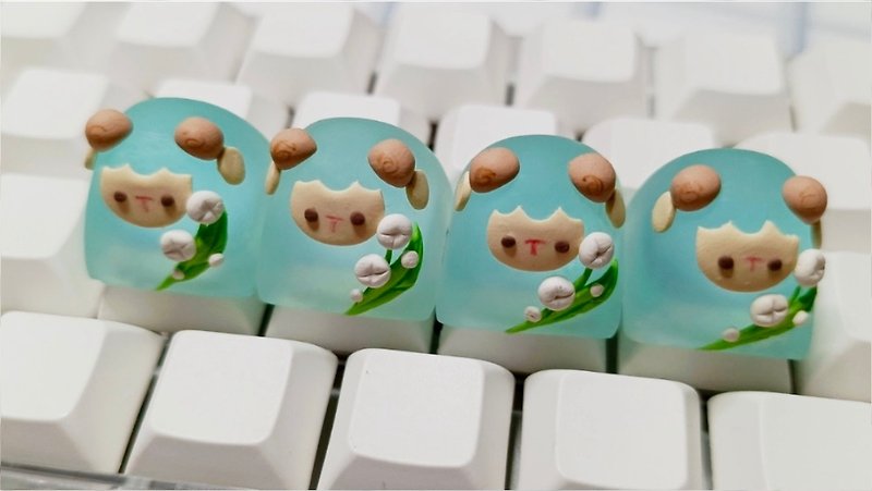 Little sheep with lilly of the valley - Computer Accessories - Clay Blue