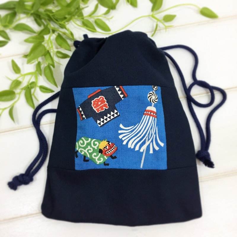 | •R• | Japanese style stitching beam pockets | beam opening universal bag/storage bag | Festival - Toiletry Bags & Pouches - Cotton & Hemp 