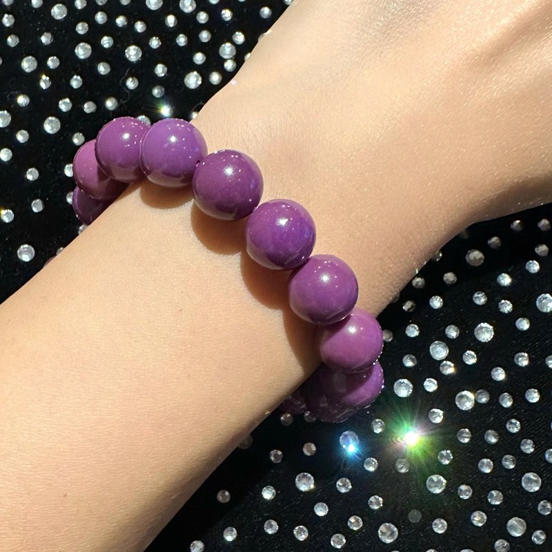 One picture, one thing│American purple mica crystal bracelet 11mm Love, popularity, soothing mood New Year gift - Bracelets - Crystal Purple