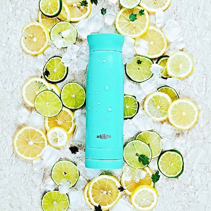 [Free Silicone retractable water cup] Yoga insulated water bottle/420ml (double-layer storage of small items) - กระติกน้ำ - โลหะ หลากหลายสี