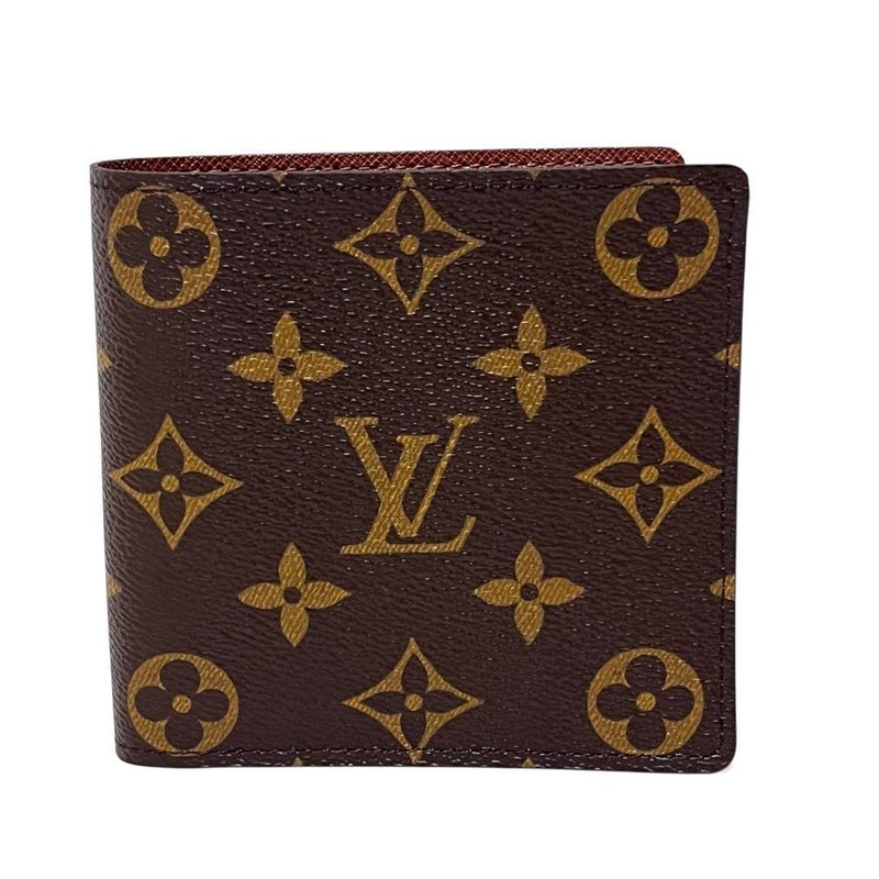 本物 Louis Vuitton ルイヴィトン ポルトフォイユ・マルコ 二つ折り財布 コンパクトウォレット モノグラム M61675 美品 中古 - 錢包/皮夾/長短夾 - 其他材質 咖啡色