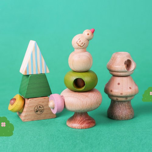 Wooderful life 【植物】積木玩具 木製遊戲 | Wooderful life