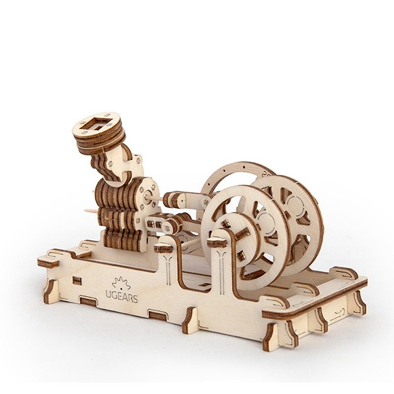 /Ugears/ Ukrainian wooden model pneumatic engine Pneumatic engine - Board Games & Toys - Wood Khaki