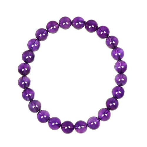 正佳珠寶 Gemsrich Jewelry 【正佳珠寶】紫水晶 高品冰質濃紫 7.4-7.8mm 南非紫水晶手珠