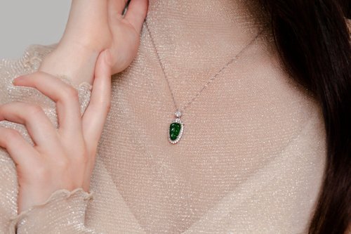 Jade Artisan玉品軒 四季翡翠純銀項鍊 天然玉石 | 純銀項鍊 | 送禮 | 媽媽禮物