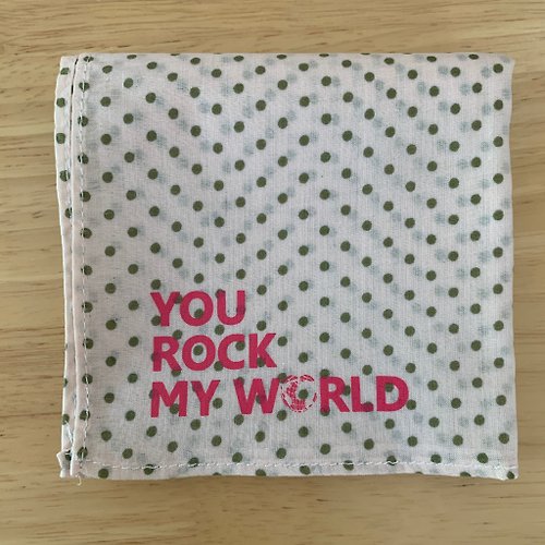 You Rock My World Hanky 經典印花全綿高質手巾