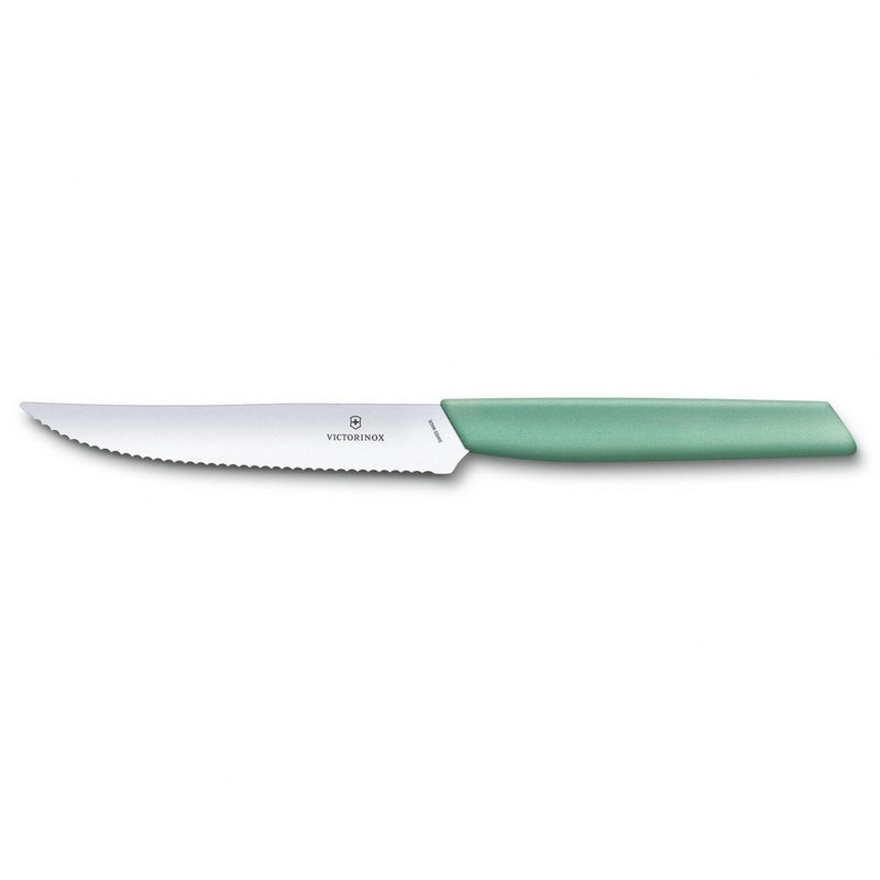 VICTORINOX Swiss Modern Steak Knife 12cm Green 6.9006.12W41 - ชุดเดินป่า - สแตนเลส สีเขียว