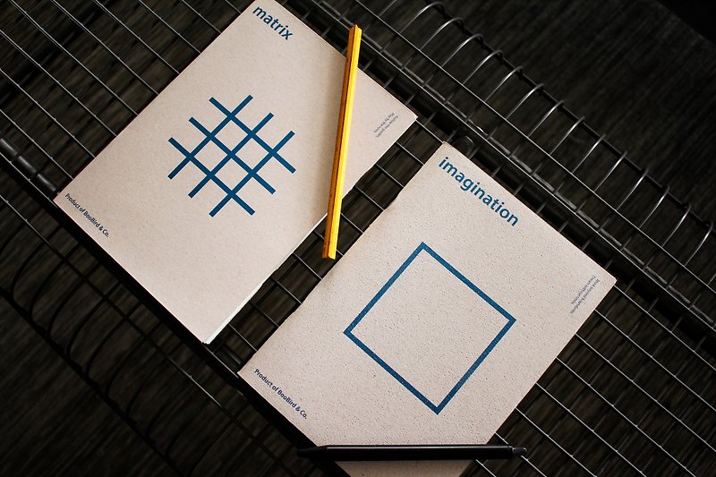 Double open function design notebook - สมุดบันทึก/สมุดปฏิทิน - กระดาษ สีเทา