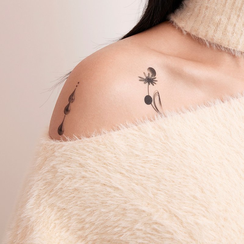 【マットタトゥーシール】オリジナルデザイン | スクラッチタトゥーシール - メタリックギャラクシー - タトゥーシール - その他の素材 