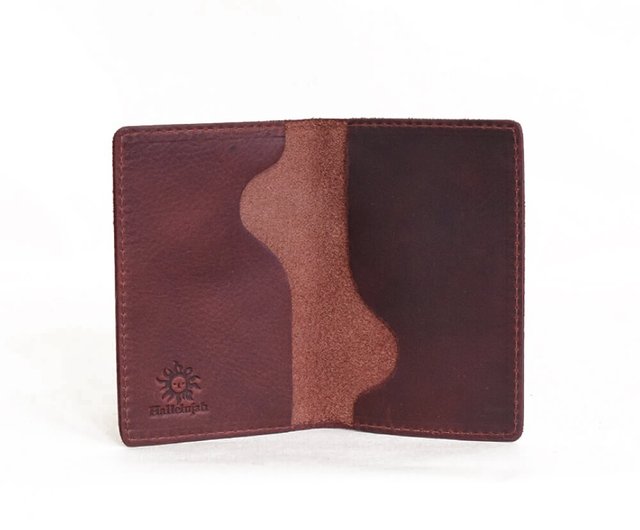 名刺ケース 2ポケット 牛革 名刺入れ Business Card Case Wine Hak023 ショップ Leather Goods Shop Hallelujah 名刺入れ カードケース Pinkoi