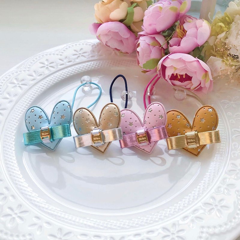 Shiny leather caring children girl parent-child hair tie, hair rope, hair ring tied - Hair Accessories - Other Materials Multicolor
