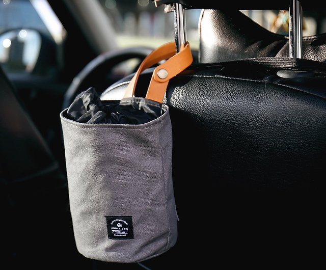 Leather Car Garbage Can/Car Trash Can/Hangable/With Nylon Garbage Bag/DG72  - Shop icleabag Trash Cans - Pinkoi