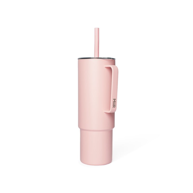 MiiR Vacuum-Insulated All Day Straw Cup 32oz/946mL Cherry Blossom Pink - กระบอกน้ำร้อน - สแตนเลส สึชมพู