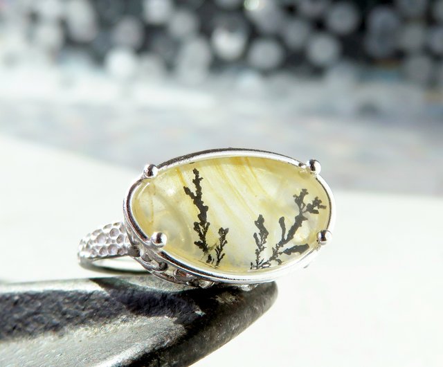 Dendritic Quartz Ring Shop NATSU WORKS General Rings Pinkoi
