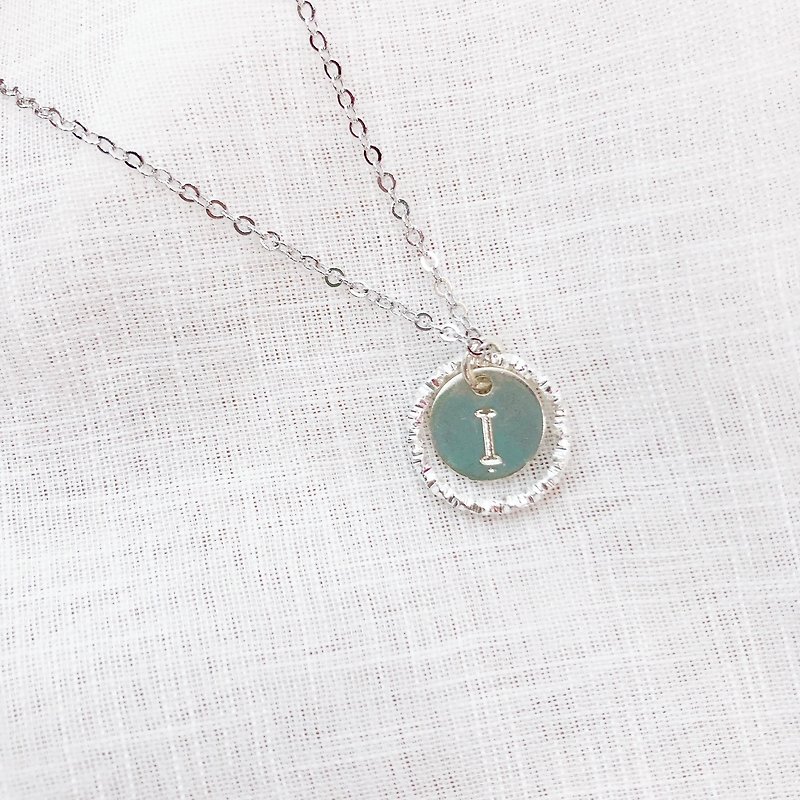 Personalized Initial Letter A to Z Necklace  Birthday Bridesmaid - สร้อยติดคอ - โลหะ สีเงิน