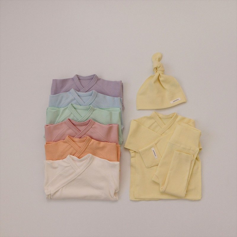 Korean Spring Candy Color Soft Stretch Cotton Newborn Set•Pring Newborn Set• - ของขวัญวันครบรอบ - ผ้าฝ้าย/ผ้าลินิน 