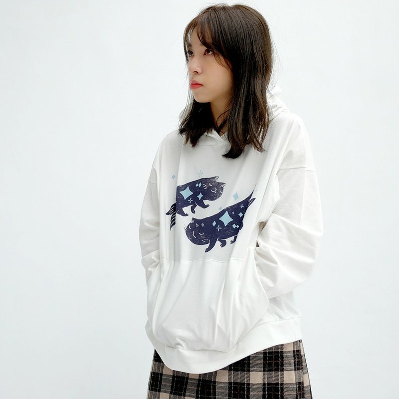 散步星空下 / 中性純棉長袖上衣 - 其他 - 棉．麻 白色