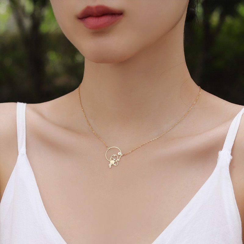 星座項鍊|處女座|鎖骨鍊 - 項鍊 - 不鏽鋼 金色