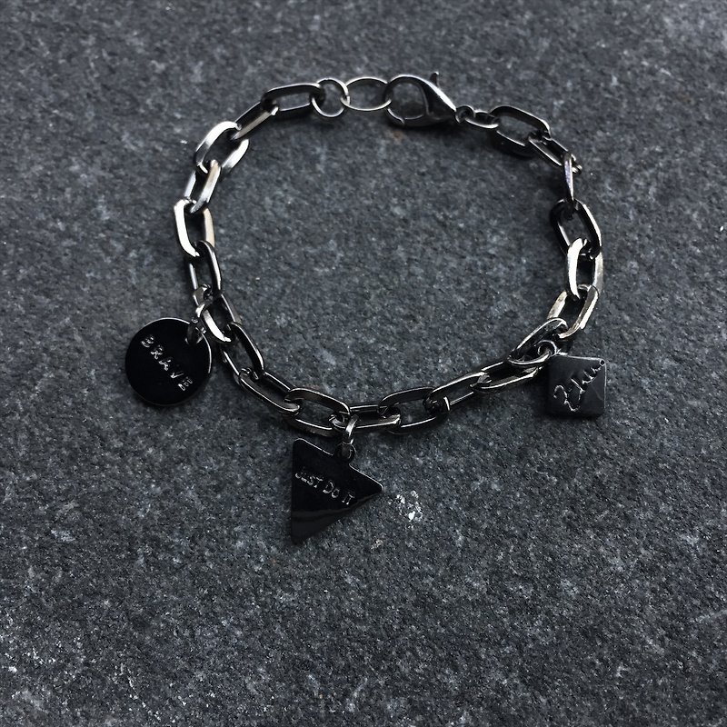 Zhu. Bravery. Just do it (metal bracelet / gifts / sister chain / wild /) - Bracelets - Other Metals 