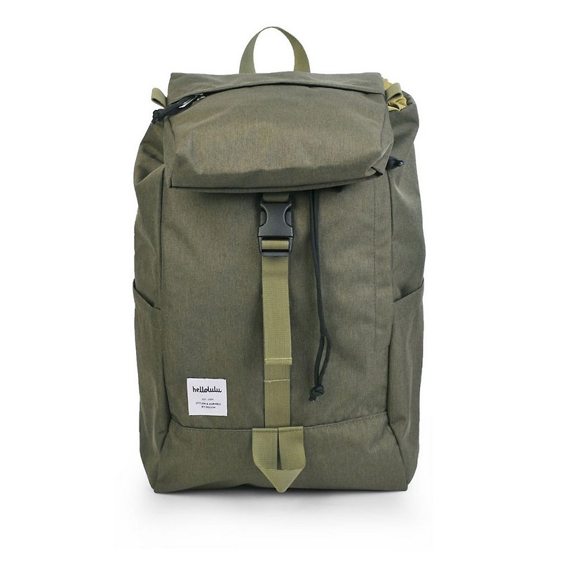 hellolulu Sutton Multipurpose Backpack-Green - กระเป๋าเป้สะพายหลัง - เส้นใยสังเคราะห์ สีเขียว