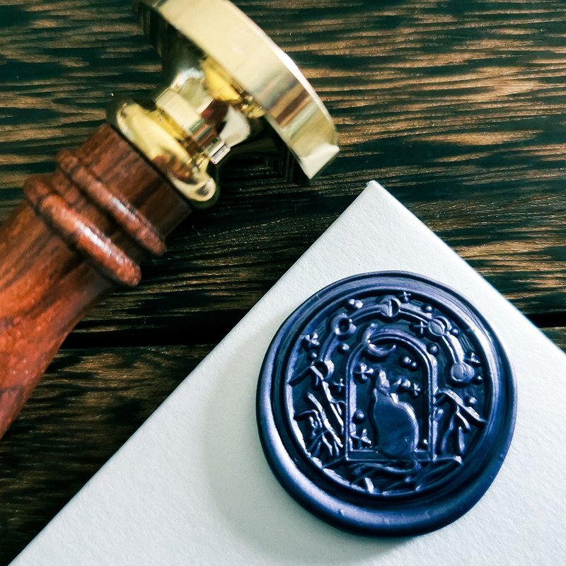 Wax Seal Stamp,Wax Seal Tarot Cat,Wax Sealing Stamp - ตราปั๊ม/สแตมป์/หมึก - โลหะ 