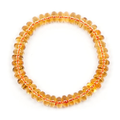 正佳珠寶 Gemsrich Jewelry 【正佳珠寶】黃水晶 超淨體疊珠 7.5x3.5mm 黃水晶手珠