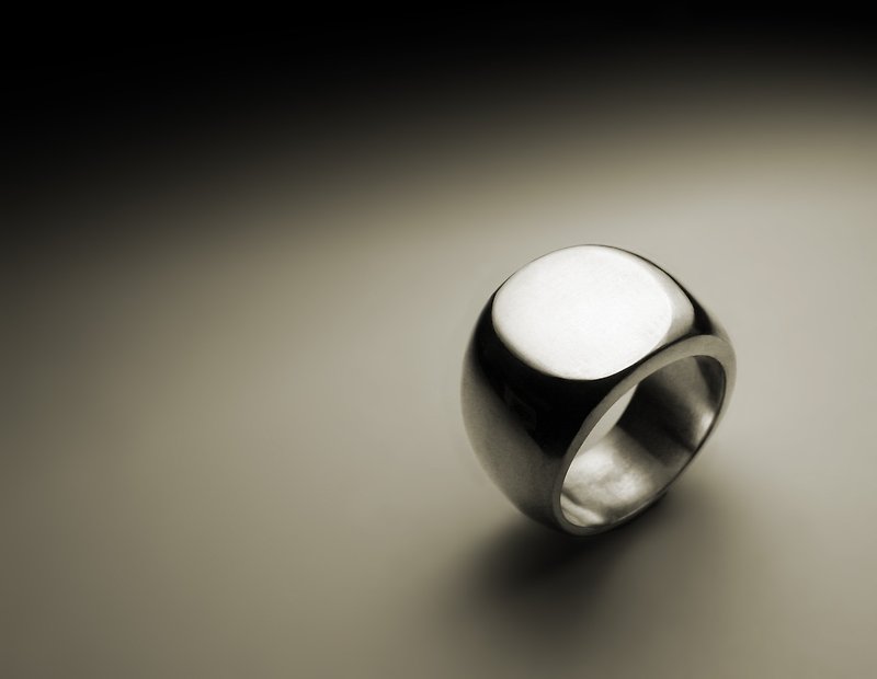 圓面寬素戒 - 戒指 - 其他金屬 銀色